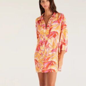 New With Tags - Z Supply - Pink, Orange, yellow - Mini Dress - Coverup - Large